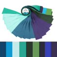 thumbnail image 1 of Soimoi Solid Jelly Roll Fabric Strips for Quilting, Precut Fabric for DIY, 40 Strip Assorted Bundle, Jelly Roll For Scrapbooking, Sewing, Craft, Home Decor, Rug - Ocean Breeze, 1 of 7
