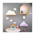 thumbnail image 4 of Wall Shelf Cloud Mount Rack Storage Wood Decor Mounted Folding Shape Wooden Shelving, 4 of 5