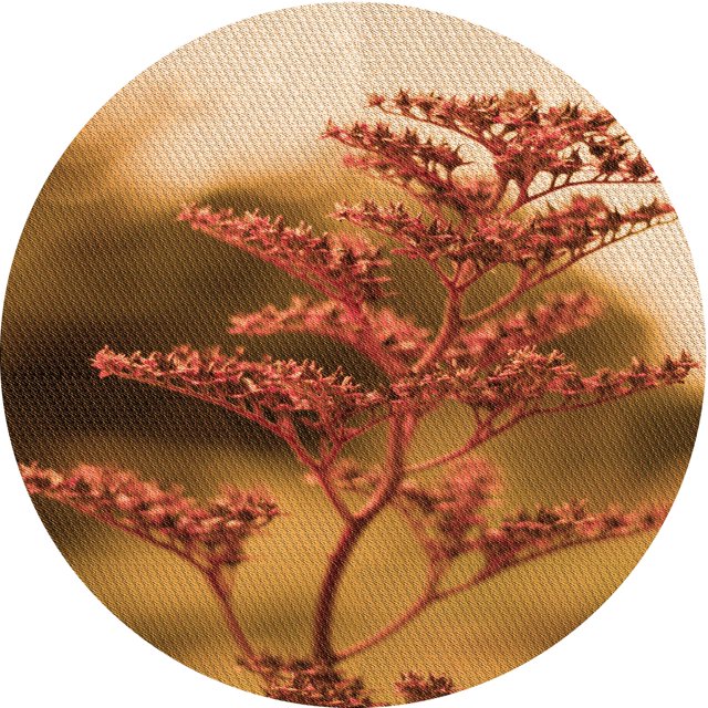 Ahgly Company Tapis d'Intérieur Ronds Transitionnels Orange Lavables à la Machine, 3 Pieds Rond