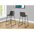 thumbnail image 1 of Monarch Specialties Office Chair, Bar Height, Standing, Computer Desk, Work, Pu Leather Look, Metal, Grey, Black, Contemporary, Modern, 1 of 9