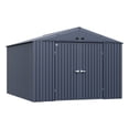 thumbnail image 1 of Arrow Elite 10 x 12 x 8 ft Anthracite Steel Storage Shed, 1 of 7