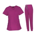 thumbnail image 1 of Milaget Nurse Work Clothing Nursing Uniform Top and Pants Scrub Kit Durable Quick Drying S, 1 of 9