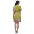 thumbnail image 4 of Moomaya Moss Georgette Bell Sleeves Short A-Line Printed Summer Dress For Women, 4 of 4