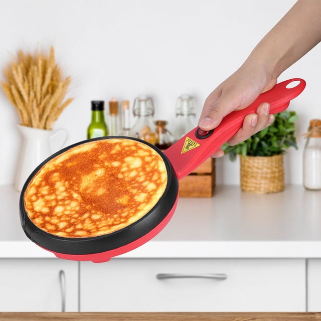 Kitchen Ware, Red Pancake Maker, No Leakage Kitchen For Household US Plug 110V