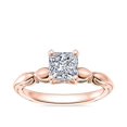thumbnail image 1 of 1.15 Carat Excellent Princess Cut Real Diamond Latest Design Solitaire Engagement Ring for Ladies Solid 14K Rose Gold Size 7.5, 1 of 8