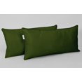 thumbnail image 2 of VargottamIndoor/OutdoorPolyester FabricLumbarPillowCover,All-Weather Waterproof Rectangular Cushion Case for Patio Furniture,16" x 24"Set of 2-Dark Green, 2 of 7
