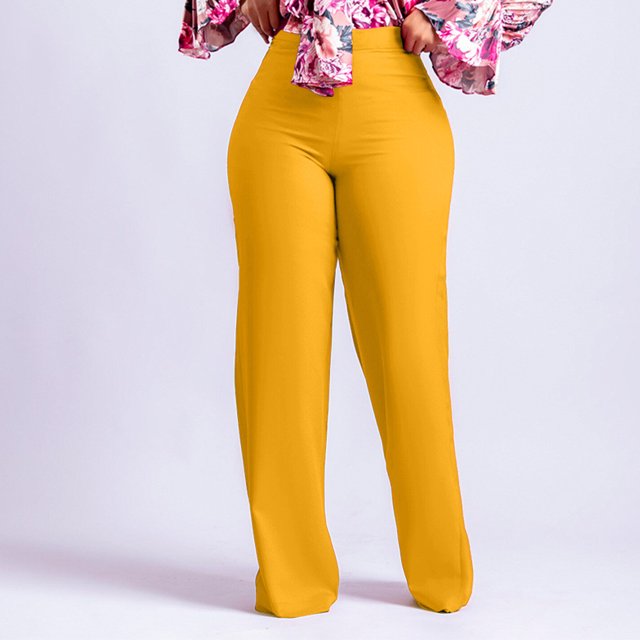 Womens Trousers, Women Tight And Versatile High Waisted Elastic Solid Color Pants, Work Pants