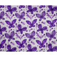 thumbnail image 4 of oneOone Polyester Lycra Purple Fabric Insect & Floral Feather Craft Projects Decor Fabric Printed By The Yard 56 Inch Wide, 4 of 4