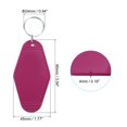 thumbnail image 2 of Unique Bargains Vintage Motel Keychain Blank Hotel Keychains Rhombus Retro Key Tag, Dark Red, 10 Pack, 2 of 7