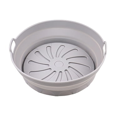 EGNMCR Tapis de Cuisson Casserole de Friteuse Doublures Rondes Réutilisables Doublures de Panier de Friteuse Accessoires - Remplacement des Doublures en Papier Parchemin -[8.2 Pouces] Bol en silicone