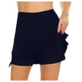 thumbnail image 1 of Ersazi Robe en Coton pour Femmes Jupe-Short de Performance Active pour Femmes Jupe Légère pour Course Tennis Sport Bleu Marine m, 1 of 6