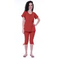 thumbnail image 1 of Moomaya Ensemble de Nuit pour Femmes Capri Coton 2 Pcs Chemises de Nuit, 1 of 6