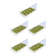 thumbnail image 1 of Wweixi 25x Simulation Cluster for Train Decor Accessory Scenery Light Green 6mm 5Set, 1 of 6