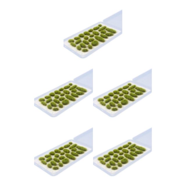 Wweixi 25x Simulation Cluster for Train Decor Accessory Scenery Light Green 6mm 5Set
