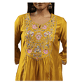 thumbnail image 3 of Biba Rangriti Ensemble de Tenue Ethnique Indienne pour Femmes (Kasheeda Révisé 22286), Moutarde, Taille 36, 3 of 5