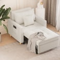 thumbnail image 2 of AECOJOY Fauteuil-Lit Convertible 3-en-1 de 36 Pouces et Canapé-Lit Futon avec Dossier Réglable et 2 Oreillers - Blanc, 2 of 7