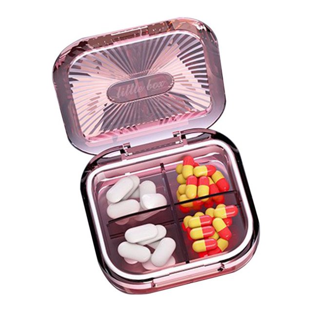Boîte de Stockage de Pilules Multi Compartiments Anti-Fissures Séparé Économiser de l'Espace Organisé Magasin Pilules de Qualité Alimentaire Résistant à l'Humidité Organisateur de Médicaments pour Voyage