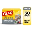 thumbnail image 1 of Glad Clear Garbage Bags - Large 90 Litres -, 1 of 6
