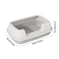 thumbnail image 3 of Tyidzon Semi Enclosed High Bar Cats Litter Box With Splashs Proof Designs For Cats And Cats Shovel Suitable For Home Cats, 3 of 6