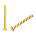 thumbnail image 1 of Unique Bargains Brass Hex Bolts, 1/4-20x2-1/2' 2 Pack Fully Thread Grade 4.8 Machine Screws, 1 of 4