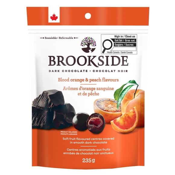 Brookside Blood Orange & Peach, Gluten Free, Made in Canada, 235g