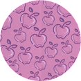 thumbnail image 1 of Ahgly Company Machine Washable Indoor Round Transitional Violet Purple Area Rugs, 4' Round, 1 of 7