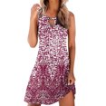 thumbnail image 2 of Ovzne Robes pour Femmes 2025 Robe Mode Femmes Décontractée Aguichant Col Rond Robes Imprimées Été Sans Manches Robe Chandail Grande Taille Robe Maxi Imprimée Liquidation, 2 of 4