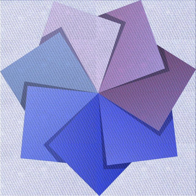 Ahgly Company Machine Washable Indoor Square Transitional Periwinkle Purple Area Rugs, 5' Square
