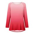 thumbnail image 5 of AherBiu Womens Tops 2024 Long Sleeve Casual Shirts Flowy Gradient Color Loose Fitting Fall Tops Tunics, 5 of 5