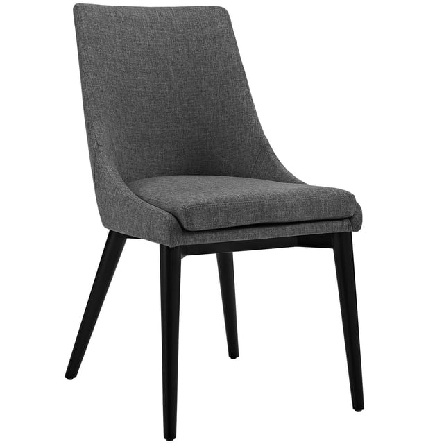 Modway Viscount 19" Solid Rubberwood and Fabric Dining Chair, Gray