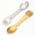 thumbnail image 2 of Maytalsory Stainless Steel Multifunctional Spork Integrated Meal Tableware Kitchen Gadgets for Outdoor Camping Picnic Gold 1Set, 2 of 6