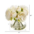 thumbnail image 2 of Nearly Natural Peony - Artificial flower arrangement - white, 2 of 3