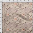 thumbnail image 4 of oneOone Rayon Light Brown Fabric Asian Japanese Pattern Dress Material Fabric Print Fabric By The Yard 56 Inch Wide, 4 of 4