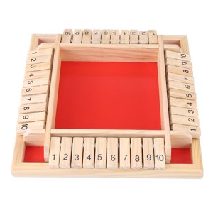 Herwey Educational Wooden Nombre Board Family Jeu traditionnel Boire des dés Jouet,Wooden Board Game, Wood Board Toy