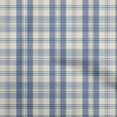 thumbnail image 1 of oneOone Rayon Grayish Blue Fabric Check Sewing Craft Projects Fabric Prints By Yard 56 Inch Wide, 1 of 4