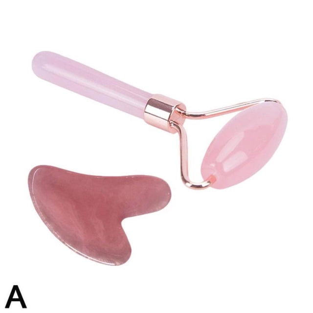Jade Roller & Gua Sha Face Body Therapy Massager Stone FAST FAST X1U6