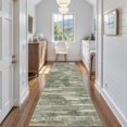 thumbnail image 3 of Washable 3x10 Kitchen Runner Rug - Indoor Modern Abstract Hallway Carpet with Non Slip Backing Soft Low Pile Rugs for Bedroom Entryway Indoor Home Decor Floor Mat for Bathroom Laundry 3x10 Green, 3 of 8