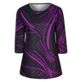 thumbnail image 3 of T-shirt Décontracté à Manches Mi-Longues Imprimé pour Femmes, Col Rond, Mode Printemps; Halloween; Action de Grâce; Noël; Travail; Maison; Quotidien; Rendez-Vous; Anniversaire; Fête, 3 of 8