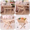 thumbnail image 4 of KAKOWELY 3PCS Miniature Folding Table Models Creative Wooden Mini Table Mini House Decor,2.32"X2.32"X1.81", 4 of 5