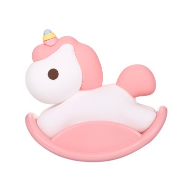 Amdohai Rocking Horse Night Light Silicone Cute Bedside Lamp Dimmable Nursery Nightlight Rechargeable Touch Lamp for Baby Girls Women Bedroom