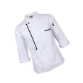 thumbnail image 1 of Retro Chef Jacket Coat Uniform Workwear Waiter Long Sleeve Hotel Kitchen Apparel 3XL White, 1 of 9
