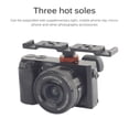 thumbnail image 3 of ruzhgo Aluminum Alloy Two Cold Shoe Bracket Suitable For Universal Cold Shoe Mounting Bracket For Digital Cameras grey, 3 of 6