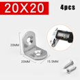 thumbnail image 1 of 4 Pcs Stainless Steel Corner Brackets Right Angle L-Shape Brace Brackets, 1 of 3