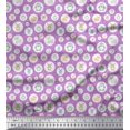 thumbnail image 1 of Soimoi Polyester Crepe Fabric Star & Cute Animals Kids Print Sewing Fabric Yard 52 Inch Wide, 1 of 3