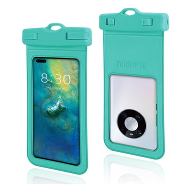 Pochette Étanche pour Téléphone Sac Sec de Natation avec Pêche sous l'Eau Cordon pour Téléphone Intelligent Protecteur Portable pour Sports Nautiques Escalade Étui Universel pour Cellulaire Bleu