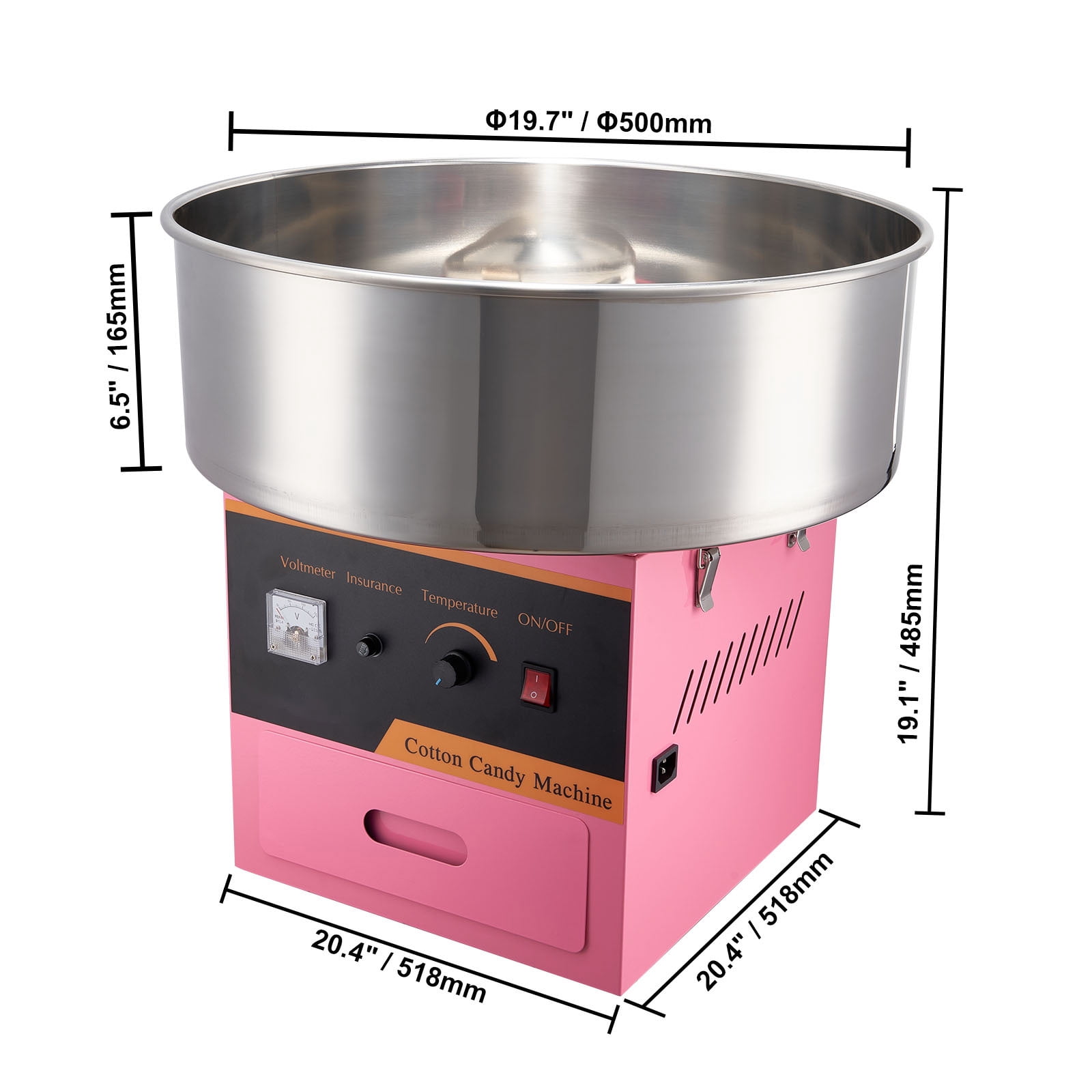 キッチン家電 COTTON  CANDY MAKER KFFKFF Electric Cotton Candy Maker, 1000W for Making Candy Floss