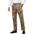 thumbnail image 4 of INSPIRE CHIC Printed Pants for Men's Straight Fit Leopard Printed Trousers 34 Khaki, 4 of 5