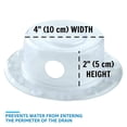 thumbnail image 3 of Bathtub Overflow Drain Cover Overflow Bathtub Tray Plug Bathtub Drain CoverBathtub Drain Cover & Floor Drain Elevated Water Level Overflow Stopper Cap Plastic Material, 3 of 6