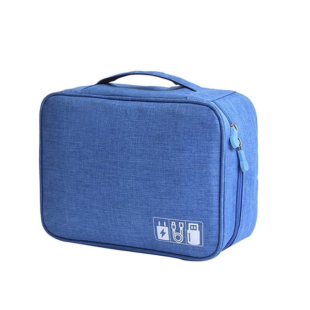 Digital Bag Multi-function Data Cable Storage Bag - Electronic Accessory Organizer Case for Cables, Charger, Headphones, Power Bank, USB, SD Cards, Pens, Tools
