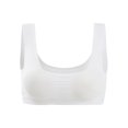 thumbnail image 1 of INSPIRE CHIC Training Cotton Wire Free Comfort Removable Pad Vest Tops Bra White, 1 of 6